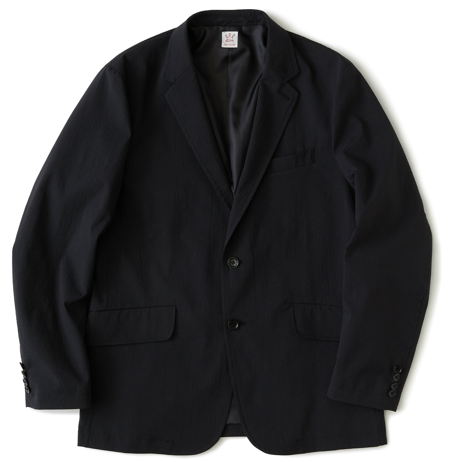 Seersucker Tailored Jacket 詳細画像 Black 1