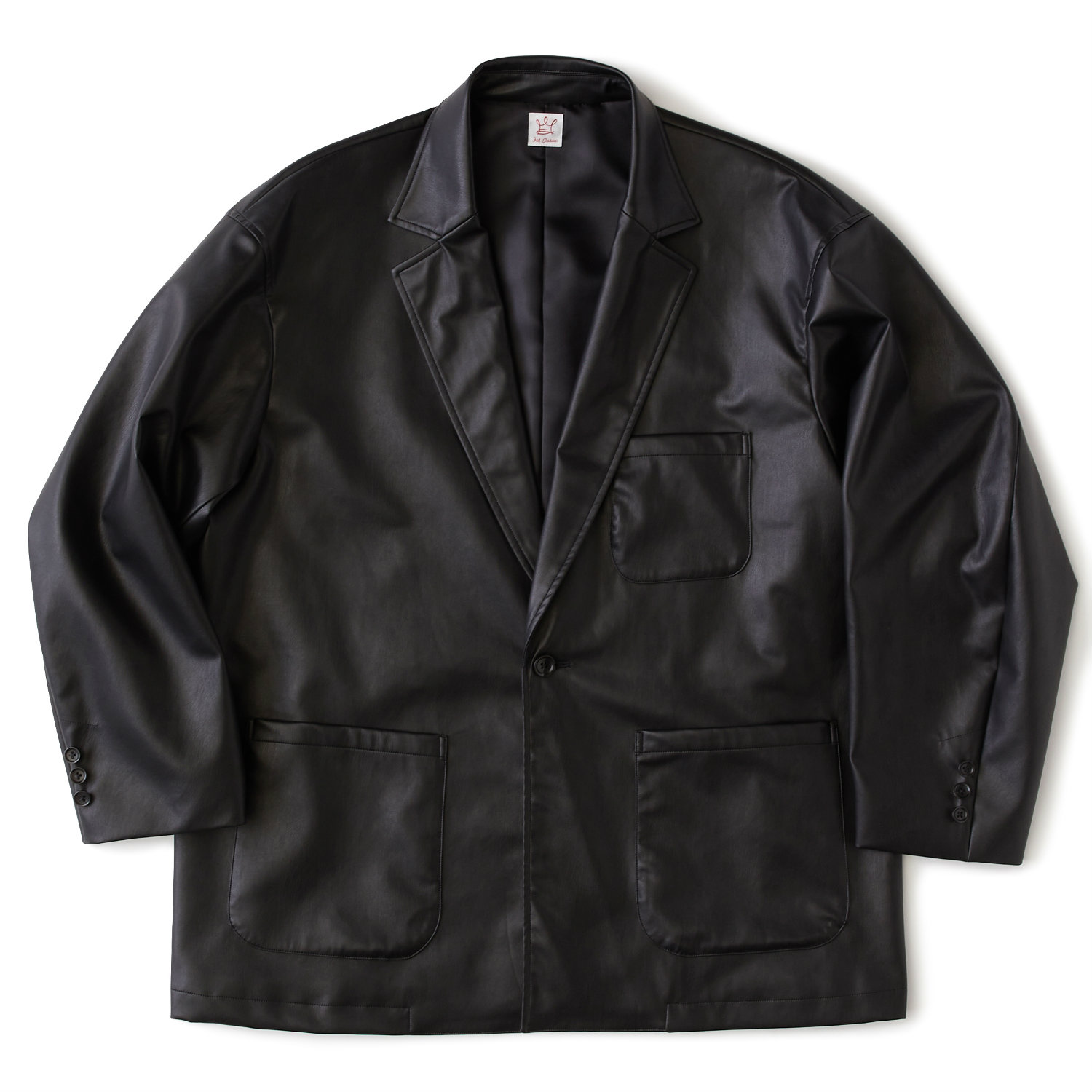 Faux Leather Relax Jacket 詳細画像 Black 1